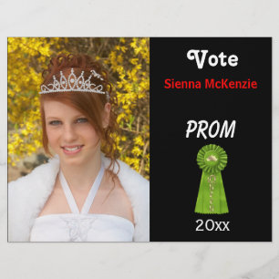 Vote me for Prom Queen (Green) Flyer