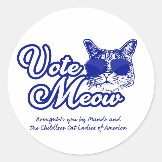 Vote Meow Stickers (Front)