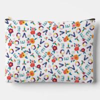 Vote Modern Floral in Green Pink Orange Blue