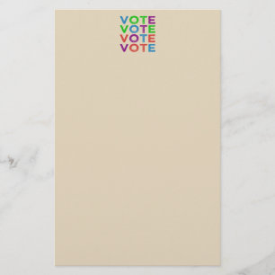 VOTE Multi-coloured Stationery