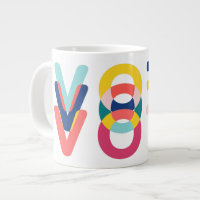 Vote Multicolor Rainbow Modern Yellow Blue