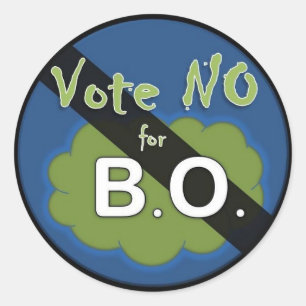 Vote No for B.O. Classic Round Sticker