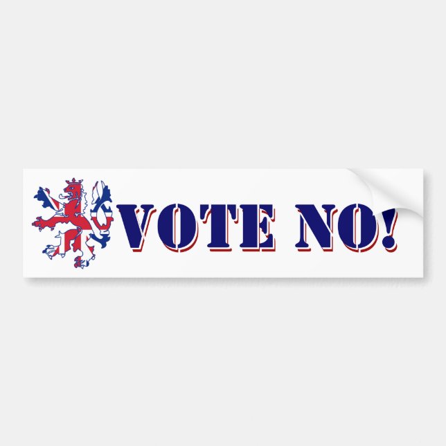 Vote No Scottish referendum Bumper Sticker (Front)