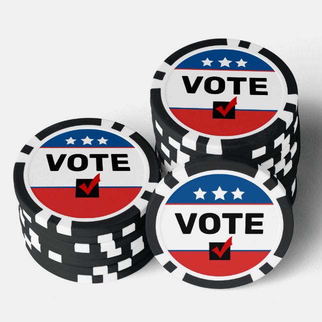 🦅 VOTE Non-Partisan 2026 Midterms US Election  Poker Chips (Stack)