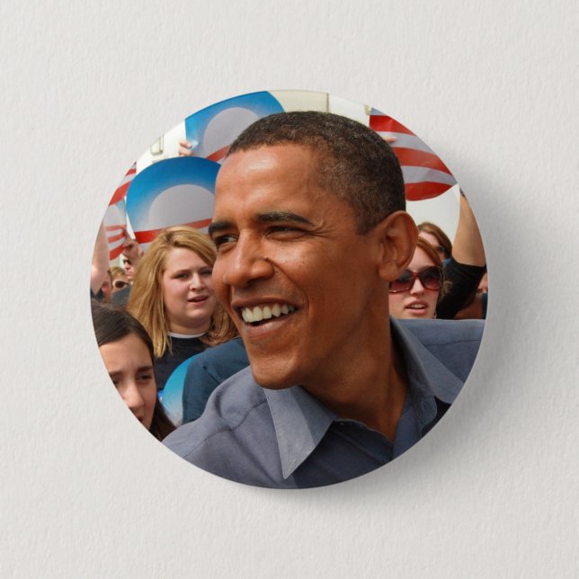 Vote Obama -08'- 6 Cm Round Badge (Front)