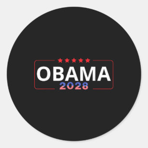 Vote Obama 2028 Retro Obama President 2028 Obama 2 Classic Round Sticker