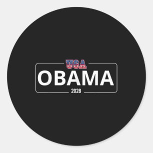 Vote Obama 2028 Retro Obama President 2028 Obama 2 Classic Round Sticker
