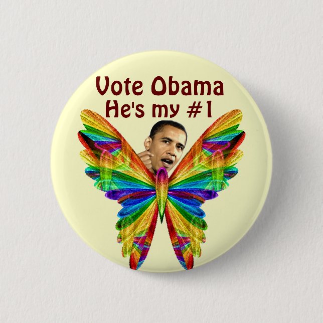 Vote Obama_ 6 Cm Round Badge (Front)