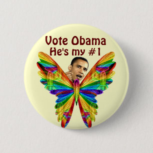 Vote Obama_ 6 Cm Round Badge