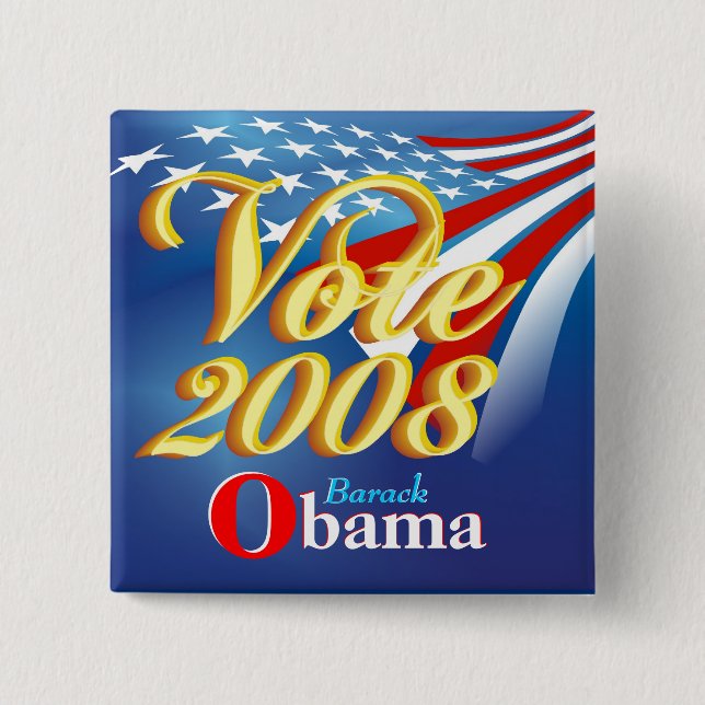 Vote Obama - Campaign Button (Front)