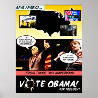 VOTE OBAMA! Election Comic Strip P... - Customised Poster