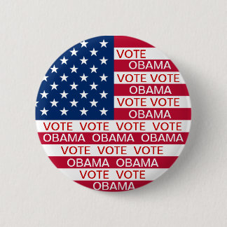 Vote Obama Flag 6 Cm Round Badge