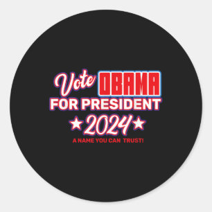Vote Obama For President 2024 _ Michelle Obama 202 Classic Round Sticker