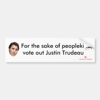 Vote Out Justin Trudeau Bumper Sticker