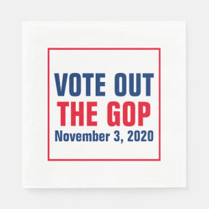 Vote Out The GOP 2020 Election Red White Blue Napkin