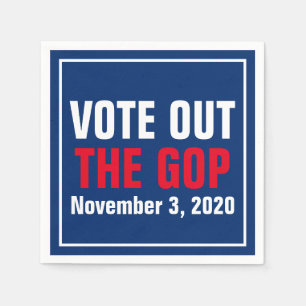 Vote Out The GOP 2020 Election Red White Blue Napkin