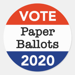 Vote Paper Ballots 2020 Presidential Election Classic Round Sticker