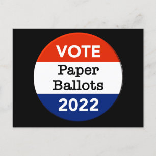 Vote Paper Ballots 2022 Midterm Election Postcard