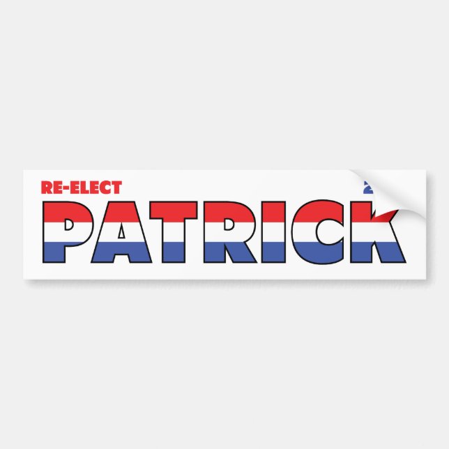 Vote Patrick 2010 Elections Red White and Blue Bumper Sticker (Front)