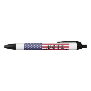 Vote patriotic elections USA American flag change  Black Ink Pen