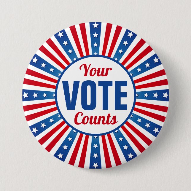 Vote Patriotic USA Button (Front)