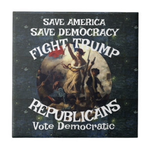 Vote Political Patriotic Trump Republican Party Ceramic Tile