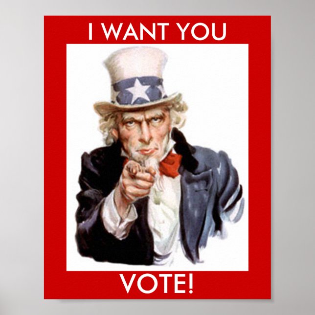 VOTE POSTER, UNCLE SAM POSTER (Front)