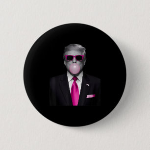 Vote President Funny Design Trump Pink Bubble Gum 6 Cm Round Badge
