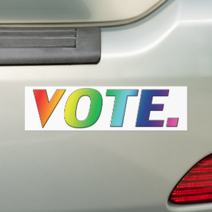 vote pride rainbow colours - Bumper Sticker