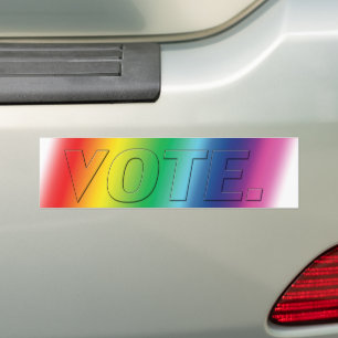 vote pride rainbow colours - Bumper Sticker