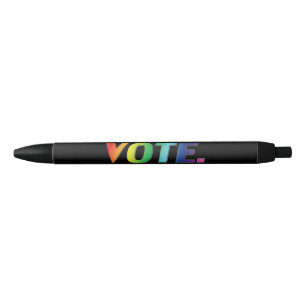"vote" - Pride rainbow colours lgbtq black Ink Pen