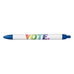 "vote" - Pride rainbow colours lgbtq lgbt Black Ink Pen