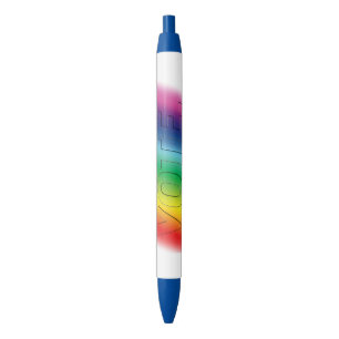 "vote" - Pride rainbow colours lgbtq lgbt Black Ink Pen