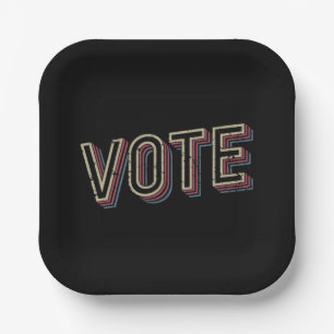 Vote Pro Choice President Election Feminist  Paper Plate