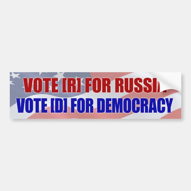 Vote [R] For Russia Bumper Sticker (Front)