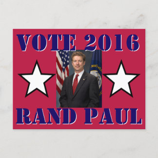 VOTE RAND PAUL 2016 POSTCARD