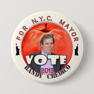 Vote Randy Credico NYC Mayor 2013 7.5 Cm Round Badge