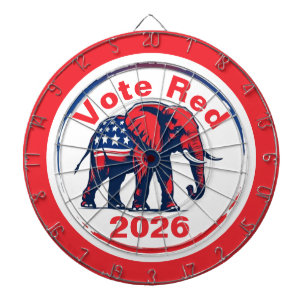 Vote Red 2026 Dartboard