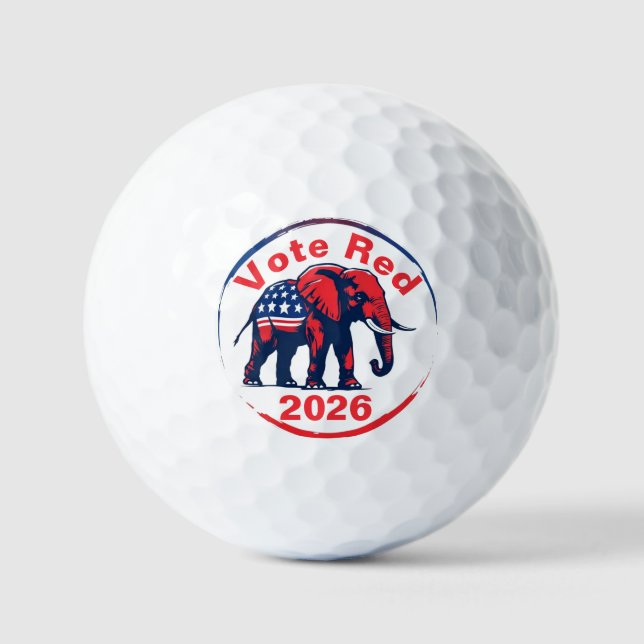 Vote Red 2026 Golf Balls (Front)
