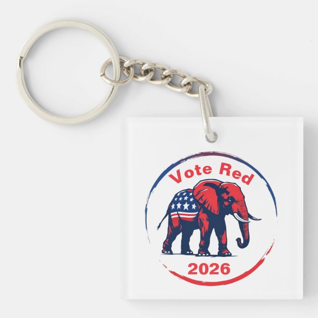 Vote Red 2026 Key Ring (Front)