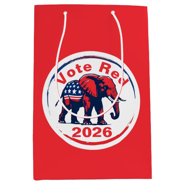 Vote Red 2026 Medium Gift Bag (Front)