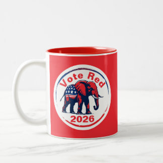 Vote Red 2026 Two-Tone Coffee Mug