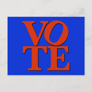 VOTE Red and Blue Postcard
