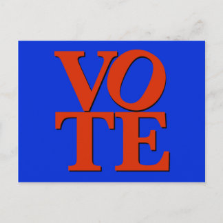 VOTE Red and Blue Postcard