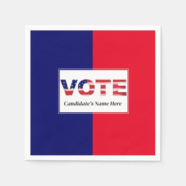 Vote Red/Blue Napkin (Front)