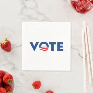 Vote red hope red white blue typography democrat napkin