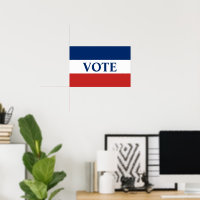 VOTE Red White and Blue Stripes