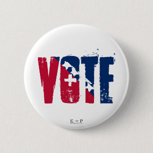 Vote Red, White & Blue Button