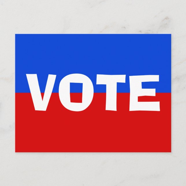 Vote Red White Blue Political Election Campaign Postcard (Front)