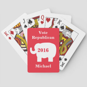 Vote Republican 2016 Name Personalised Poker Playing Cards